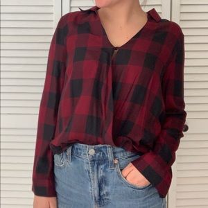 NWT Madewell plaid blouse (size S)